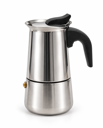 Cafetera italiana mini de acero inoxidable – 14 cm