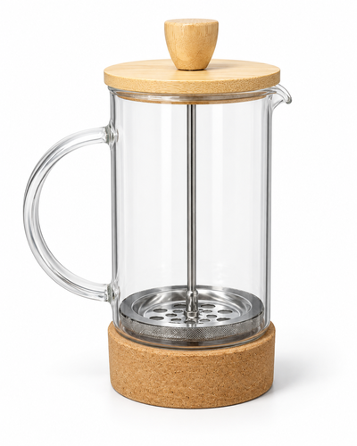 Cafetera de Émbolo con Base de Corcho