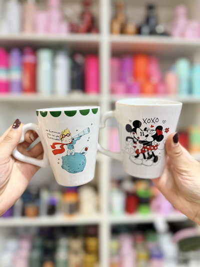 Tazas cónicas de personajes cerámica | por unidad