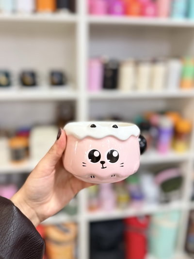 Tazón GATITO rosa cerámica importada