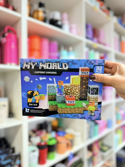 32 Bloques magnéticos Minecraft + 2 personajes legos