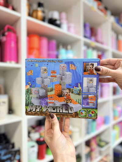 74 Bloques magnéticos Minecraft + 1 personaje lego