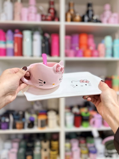 Set desayuno KITTY 3D bandeja, taza & cuchara