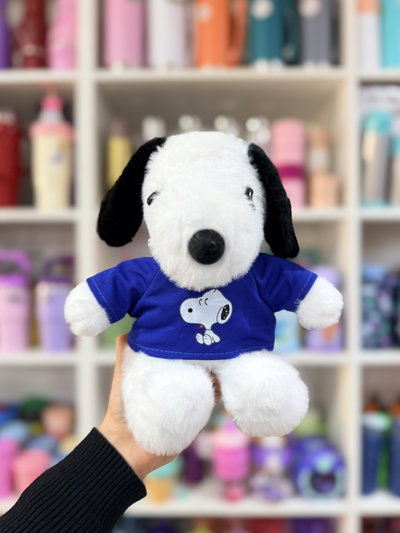Peluche Snoopy remera azul 23cm