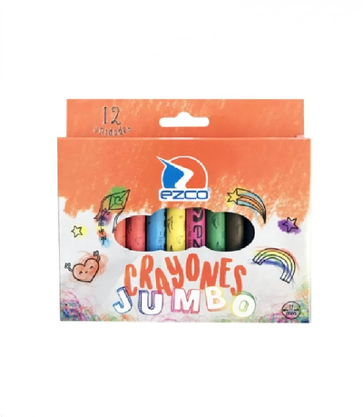 Crayones de Cera Ezco Escolares Jumbo  12 u.
