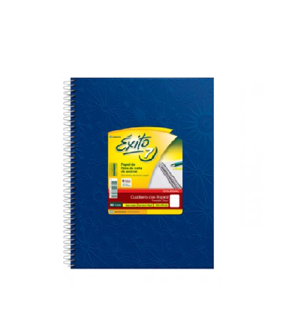 Cuaderno Exito e7 C/Espiral 21x27cm. Forrado Azul 60 hs
