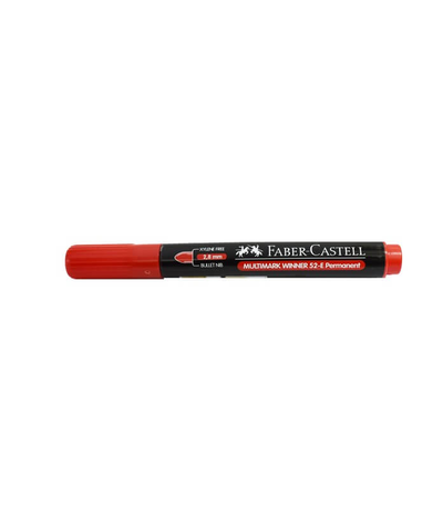 Marcador Faber Castell 52 Permanente Punta Redonda Rojo