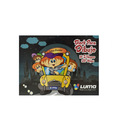 Block de Dibujo Luma N°5 Negro 20 hs.