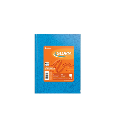 Cuaderno Gloria Tpa. Dura Rayado Forrado Celeste 42 hs.