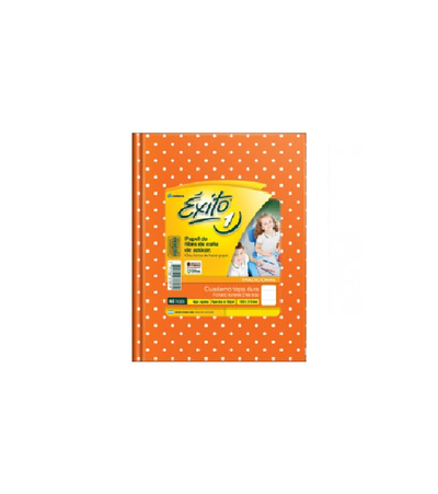Cuaderno Éxito e1 Rayado Forrado Naranja  C/Lunares 48 hs