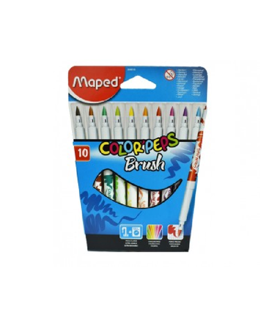 Marcador Maped Color Peps Brush Punta Pincel  12 colores