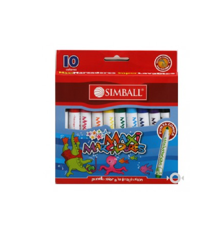Marcadores Simball Maxi x 10 u.