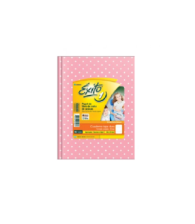 Cuaderno Éxito e1 Rayado Forrado Rosa C/Lunares  48 hs.