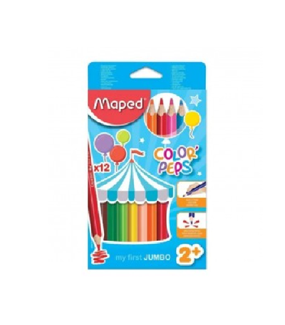Lápices de Colores Maped ColorPeps Strong Jumbo 12 u.