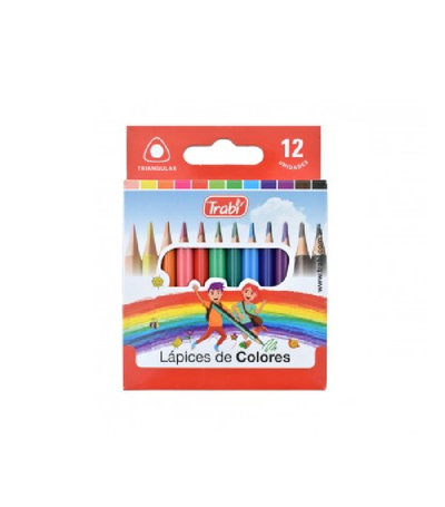 Lápices de Colores Trabi de Resina  Cortos Estuche 12 u.
