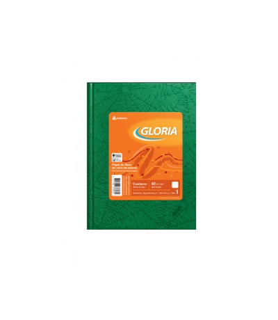 Cuaderno Gloria Tpa. Dura Rayado Forrado Verde 42 hs.