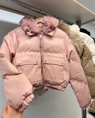 Campera Bomber Rose con piel M al XL
