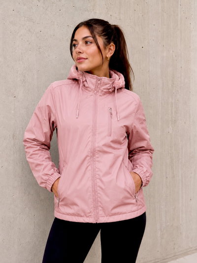 Campera impermeable con piel