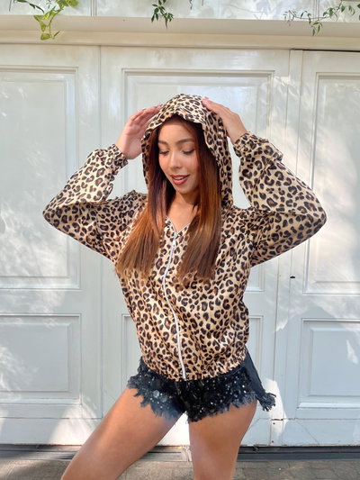 Campera Satén Animal print