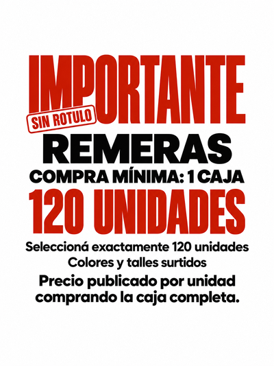 Remera Basica para ESTAMPAR o BORDAR