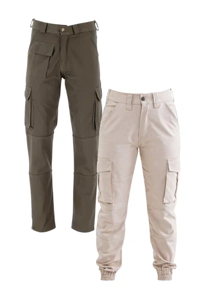 Pantalón Cargo Especial Verde + Cargo Elastizado Natural