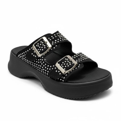 SANDALIA DOS HEBILLAS CON STRAS 