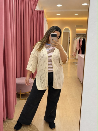 KIMONO LARGO CALADO 