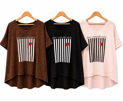 Remera Oversize Flamé Corazón