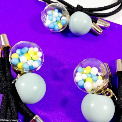 TRIO DE COLITAS NEGRAS CANDY BALL x12