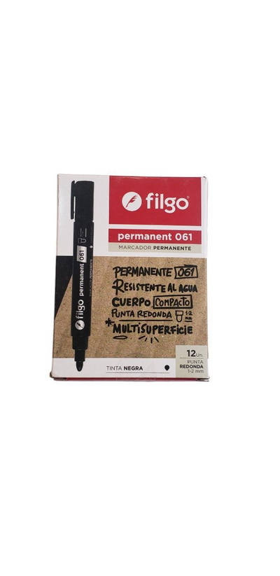 MARCADORES FILGO NEGRO X 12