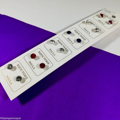 AROS STRASS X 6 PARES