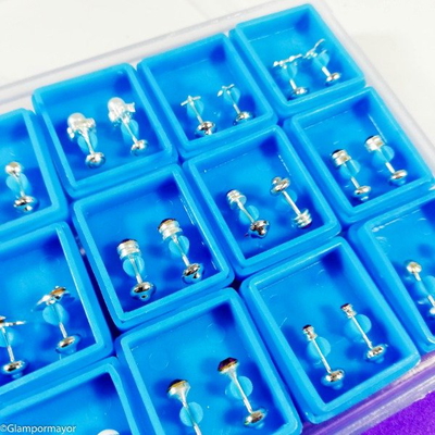 AROS ABRIDORES CAJA X 12 PARES (Enchapados en Plata)