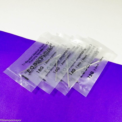 AGUJA DESCARTABLE PARA PIERCING X 8 SURTIDAS