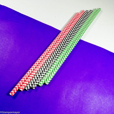 SORBETES DE PAPEL ZIG ZAG X 25 U.