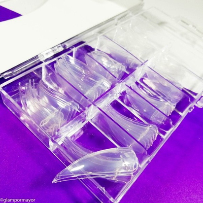 TIPS TRANSPARENTES STILETTO (CAJA RECTANGULAR)