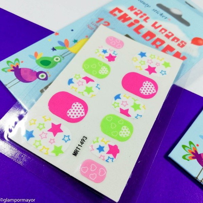 STICKER PARA UÑAS PARA NIÑOS X 12
