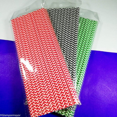 SORBETES DE PAPEL ZIG ZAG X 25 U.