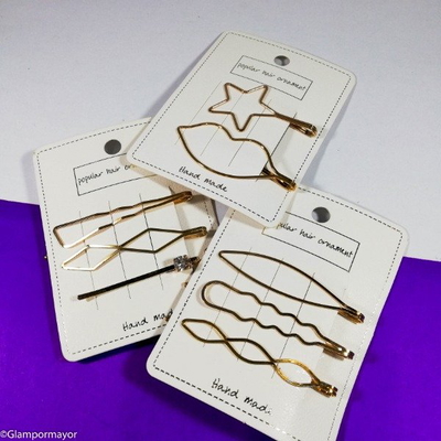 CLIPS DORADOS CON FORMAS MIX