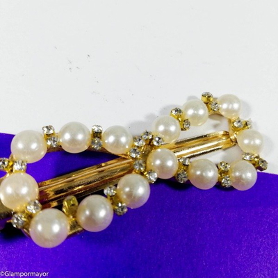 HEBILLA INFINITO PERLAS Y STRASS X 3