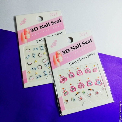 STICKER AUTOADHESIVO PARA UÑAS X 12