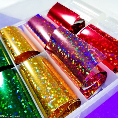PAPEL FOIL DE COLORES PARA UÑAS