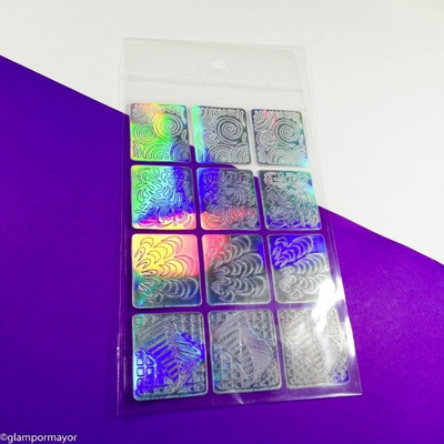 STENCIL STICKER HOLO X 12