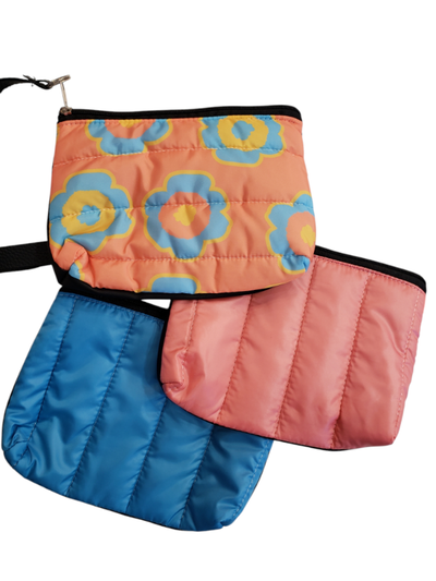 Portacosmeticos puffer con ecocuero (modelos surtidos)