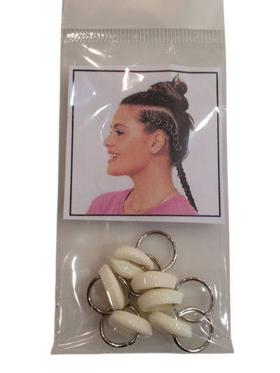 Argollitas para trenzas II x6 unidades (modelos surtidos)