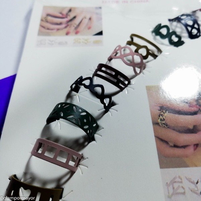 SET DE ANILLOS REGULABLES COLORES