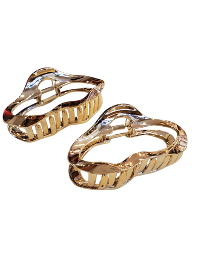 Broches dorados simil metal x 12