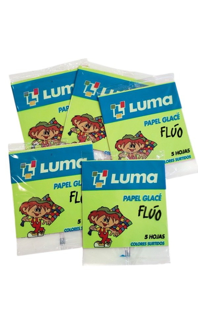 PAPEL GLACE X 50 FLUO SOBRES