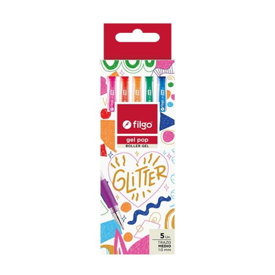 GEL X 5 GLITTER CAJA