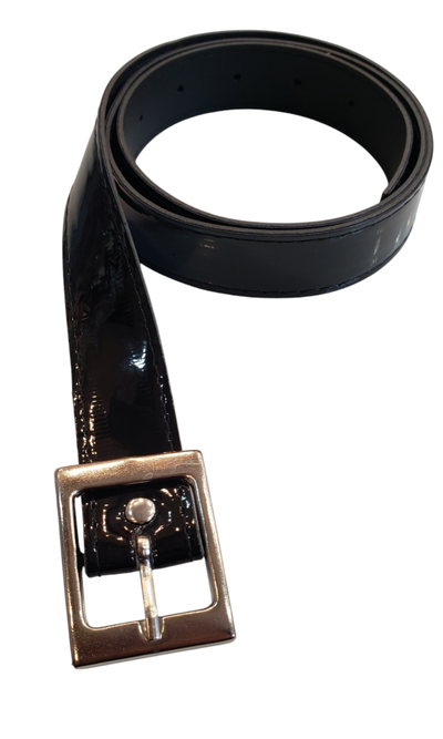 Cinto de charol con hebilla cuadrada chico 30mm