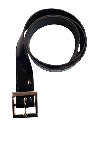 Cinto de charol con hebilla cuadrada grande 40mm